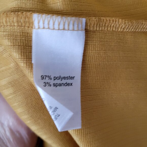 Maurice's Small Peasant Dress BOHO Smocked Mustard Yellow Off Shoulder elastic - Picture 9 of 10